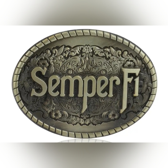 New USMC Marine Corps Semper fi Belt Buckle Choose color - Picture 3 of 6